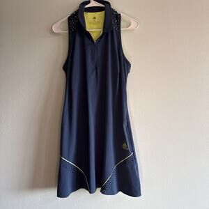 Adidas Womens Medium Golf Dress Glory Blue Color Pop Perforated Tennis Picklebal